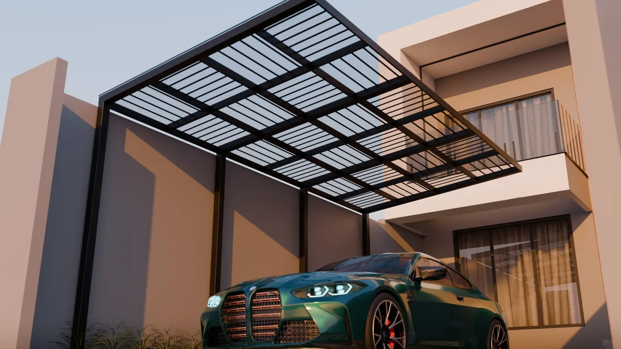 Garagem suspensa de ferro.

Sem colunas no meio do quintal, você aproveita melhor o espaço e mantém tudo mais livre e organizado. 

Estrutura feita sob medida para o seu espaço.

